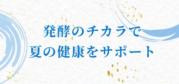 発酵のチカラで夏の健康をサポート