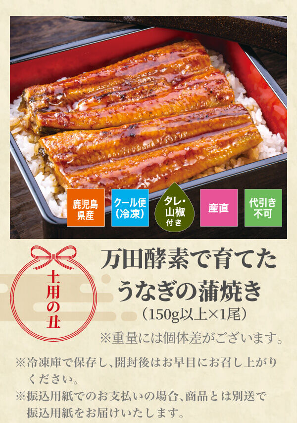万田酵素で育てたうなぎの蒲焼き