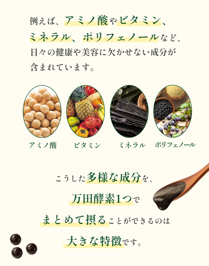 多彩な成分紹介の画像