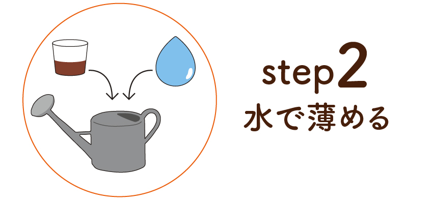 step2 水で薄める
