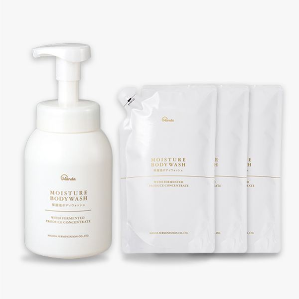 【約10％OFF】保湿泡ボディウォッシュ本体1点＋詰め替え用3袋