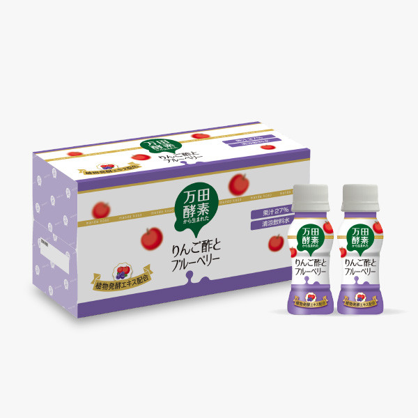 【35%OFF】万田酵素から生まれたリンゴ酢とブルーベリー 5箱セット